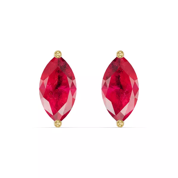 Marquise Ruby Stud Earrings