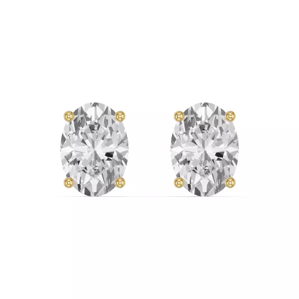 Oval Lab Diamond Stud Earrings
