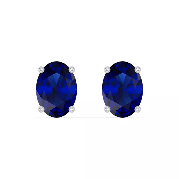 Oval Sapphire Stud Earrings