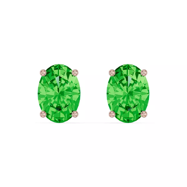 Oval Tsavorite Stud Earrings