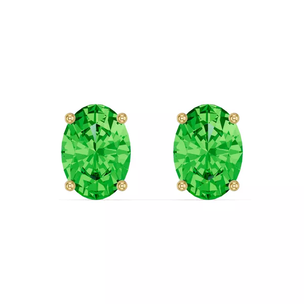 Oval Tsavorite Stud Earrings