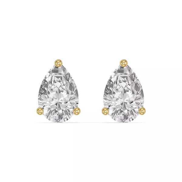 Pear-Shaped Lab Diamond Stud Earrings