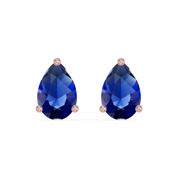 Pear-Shaped Sapphire Stud Earrings