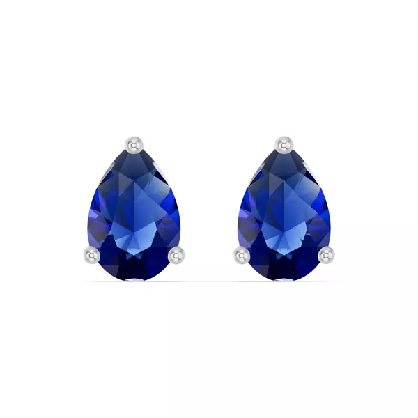 Pear-Shaped Sapphire Stud Earrings