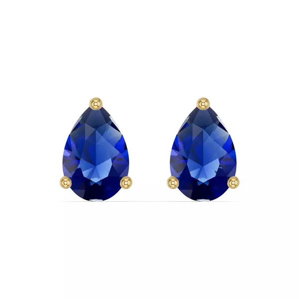 Pear-Shaped Sapphire Stud Earrings