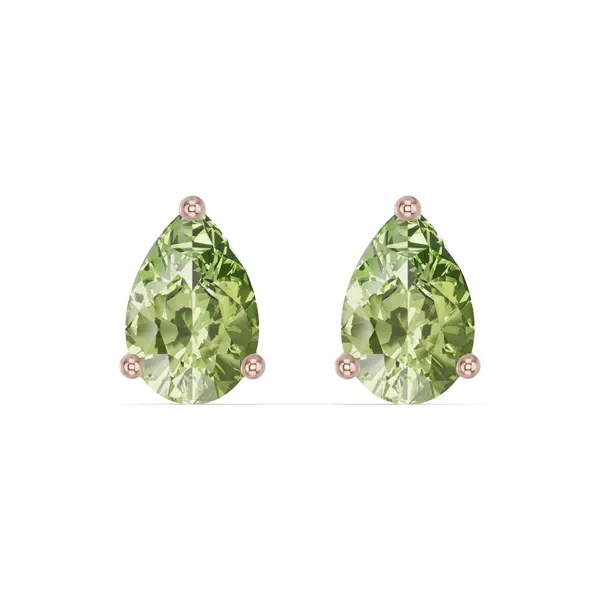 Pear-Shaped Peridot Stud Earrings