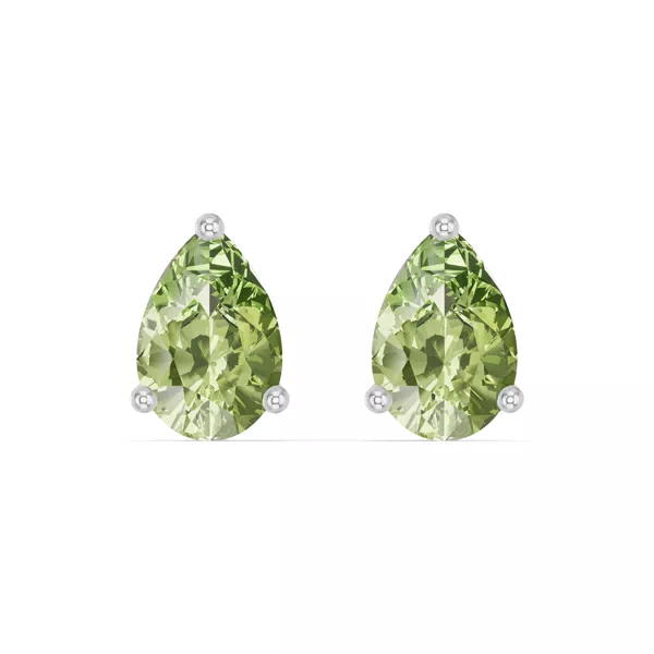 Pear-Shaped Peridot Stud Earrings