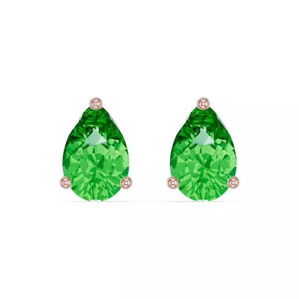 Pear-Shaped Tsavorite Stud Earrings