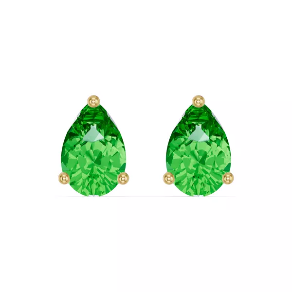 Pear-Shaped Tsavorite Stud Earrings