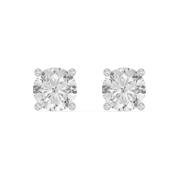 Round Lab Diamond Stud Earrings