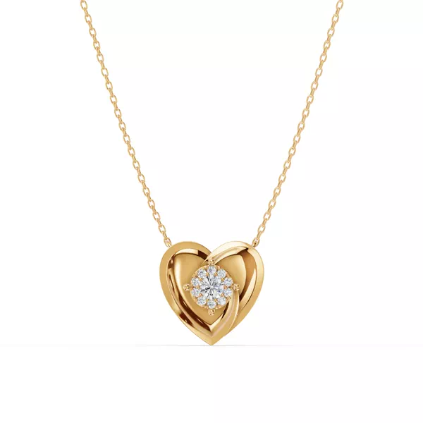 Spira Lab Pavé Halo Heart Necklace