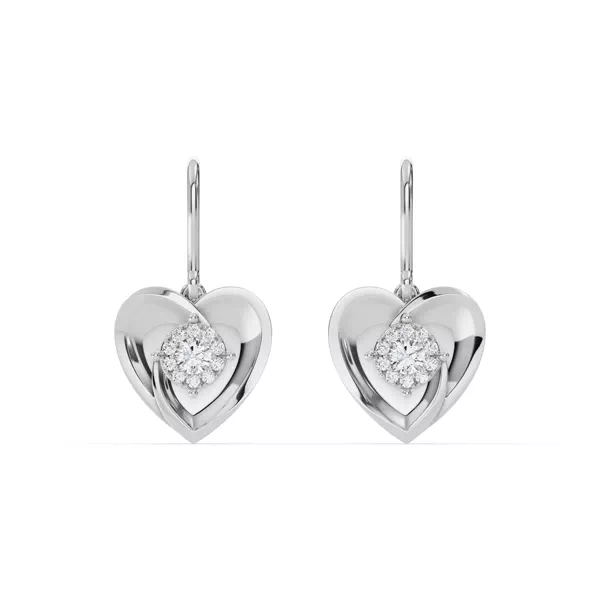 Spira Pavé Halo Heart Earrings