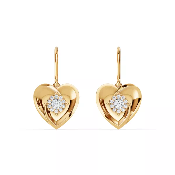 Spira Lab Pavé Halo Heart Earrings