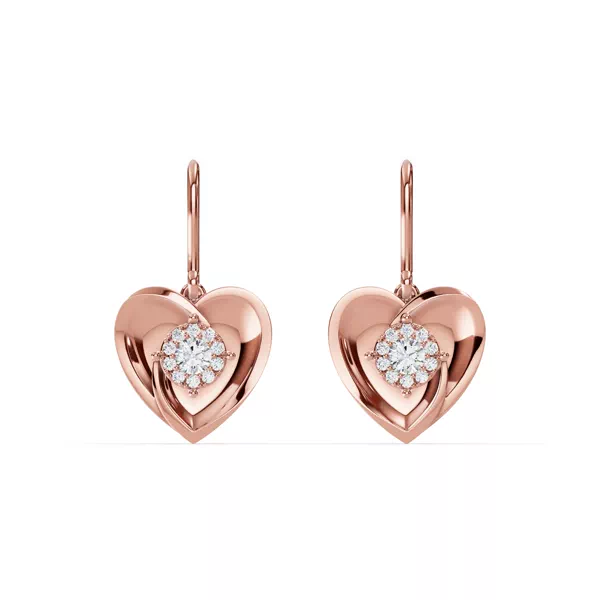Spira Lab Pavé Halo Heart Earrings