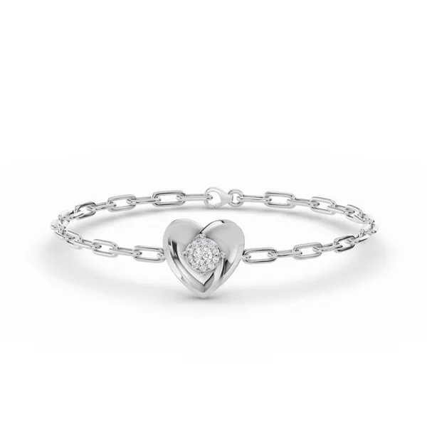 Spira Lab Pavé Halo Heart Bracelet