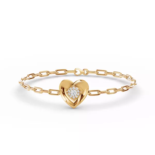 Spira Lab Pavé Halo Heart Bracelet