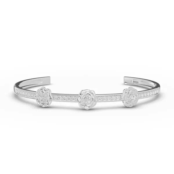 Rosina Lab Diamond Silver Bangle