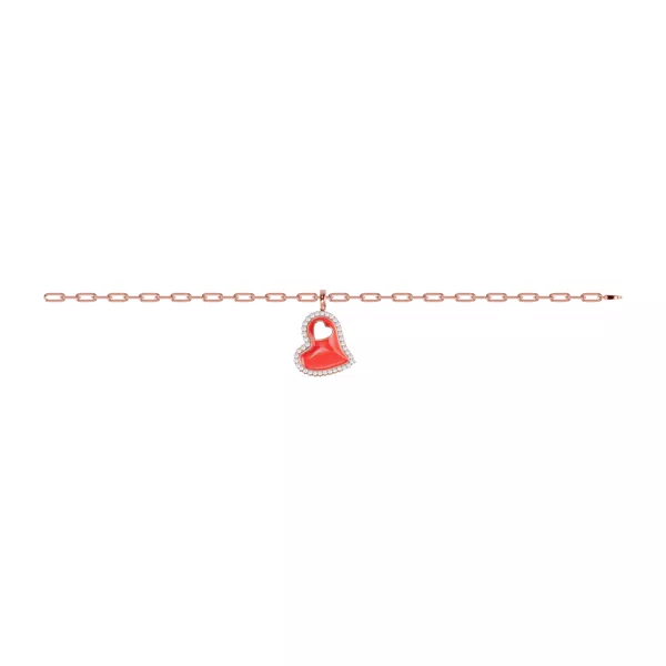 Cherish Red Pavé Heart Bracelet