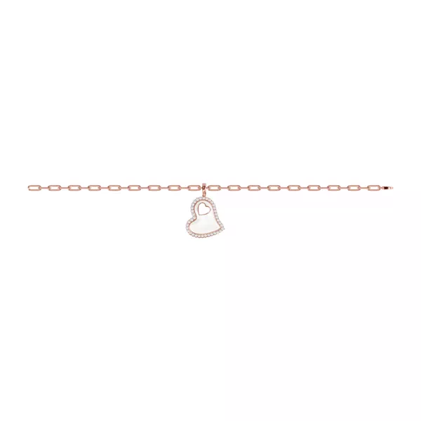 Cherish White Pavé Heart Bracelet