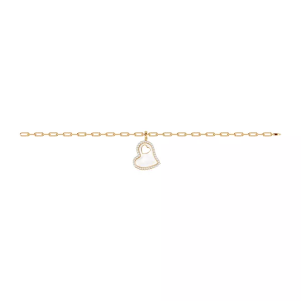 Cherish White Lab Pavé Heart Bracelet