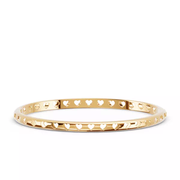 Eternity Heart Cutout Bangle