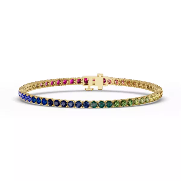 Rainbow Sapphire Tennis Bracelet (9 ct. tw.)