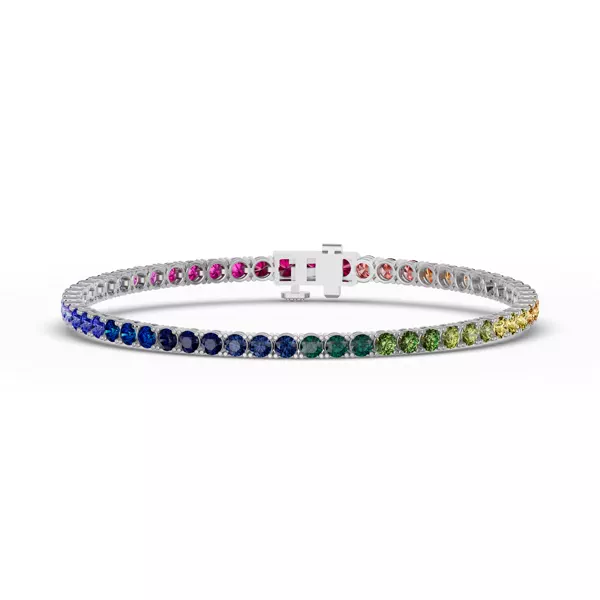 Rainbow Sapphire Tennis Bracelet (9 ct. tw.)