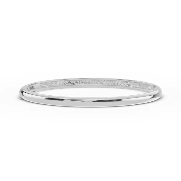 Inner Words “I Love You” Silver Bangle