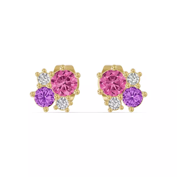 Velvet Amethyst Stud Earrings