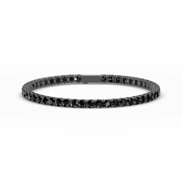 Black Spinel Tennis Bracelet (8.5")