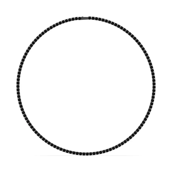 Black Spinel Tennis Necklace (22")
