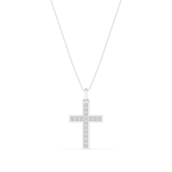 Structured Lab Diamond Cross Pendant (.50 ct. tw.)