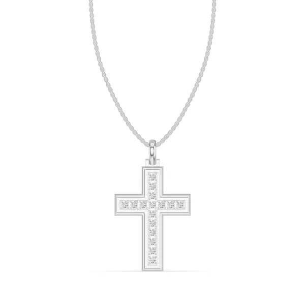 Structured Lab Diamond Cross Pendant (1.00 ct. tw.)