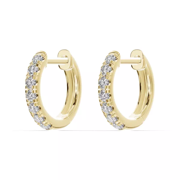 Diamond Hoop Earrings (12mm)