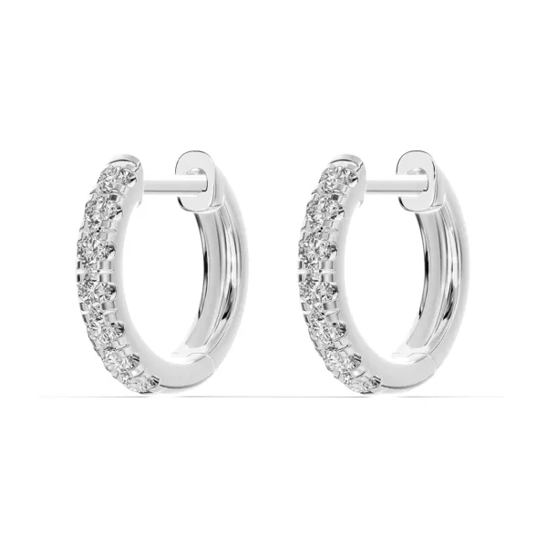 Lab Diamond Hoop Earrings (12mm)