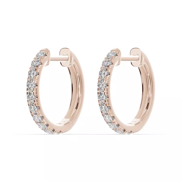 Lab Diamond Hoop Earrings (15mm)