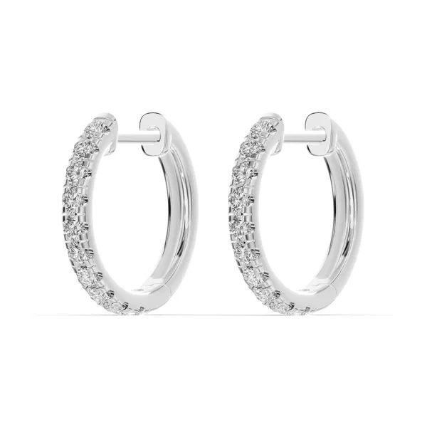 Diamond Hoop Earrings (15mm)