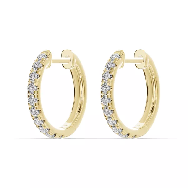 Diamond Hoop Earrings (15mm)