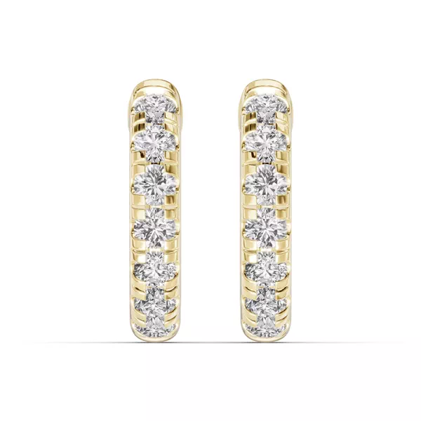 Diamond Huggie Earrings (10mm)