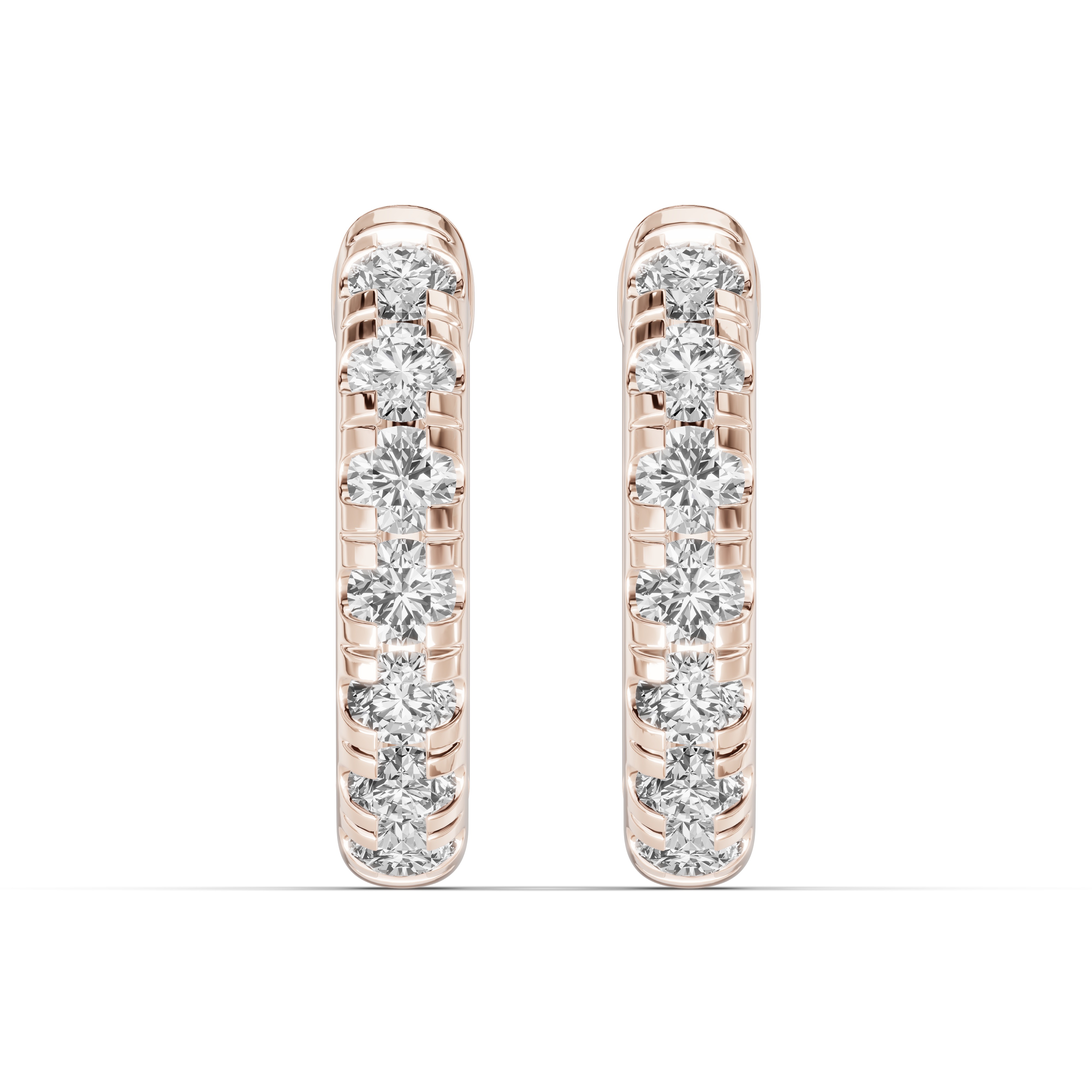 Diamond Huggie Earrings (10mm)