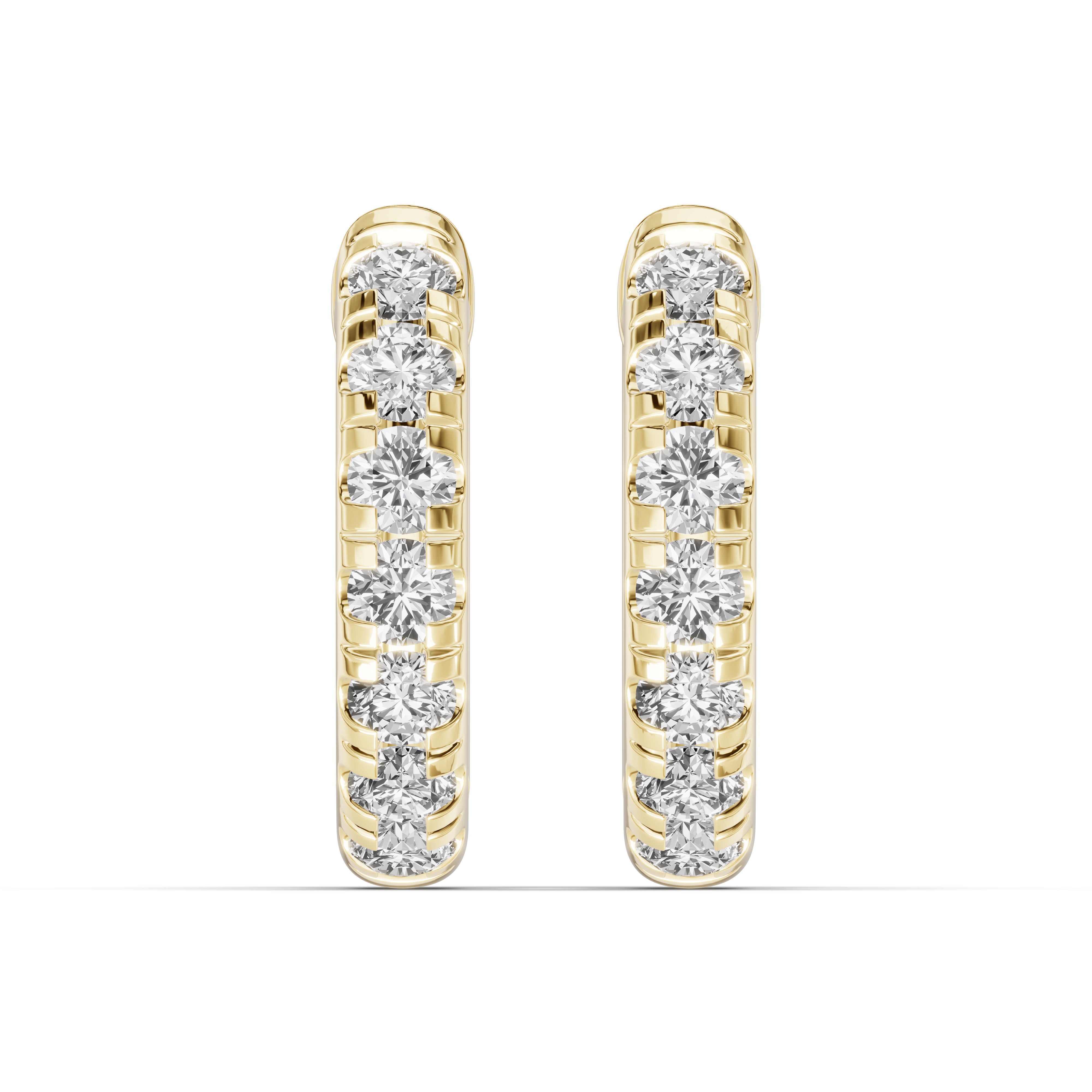 Lab Diamond Huggie Earrings (10mm)