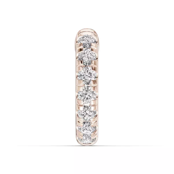 Single Lab Diamond Huggie Earring (10mm)