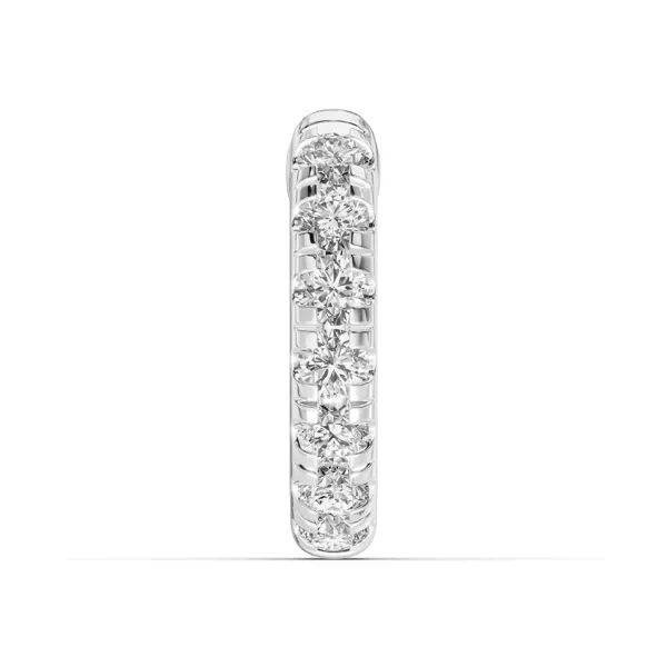 Setting Single Lab Diamond Huggie earrings (10mm)