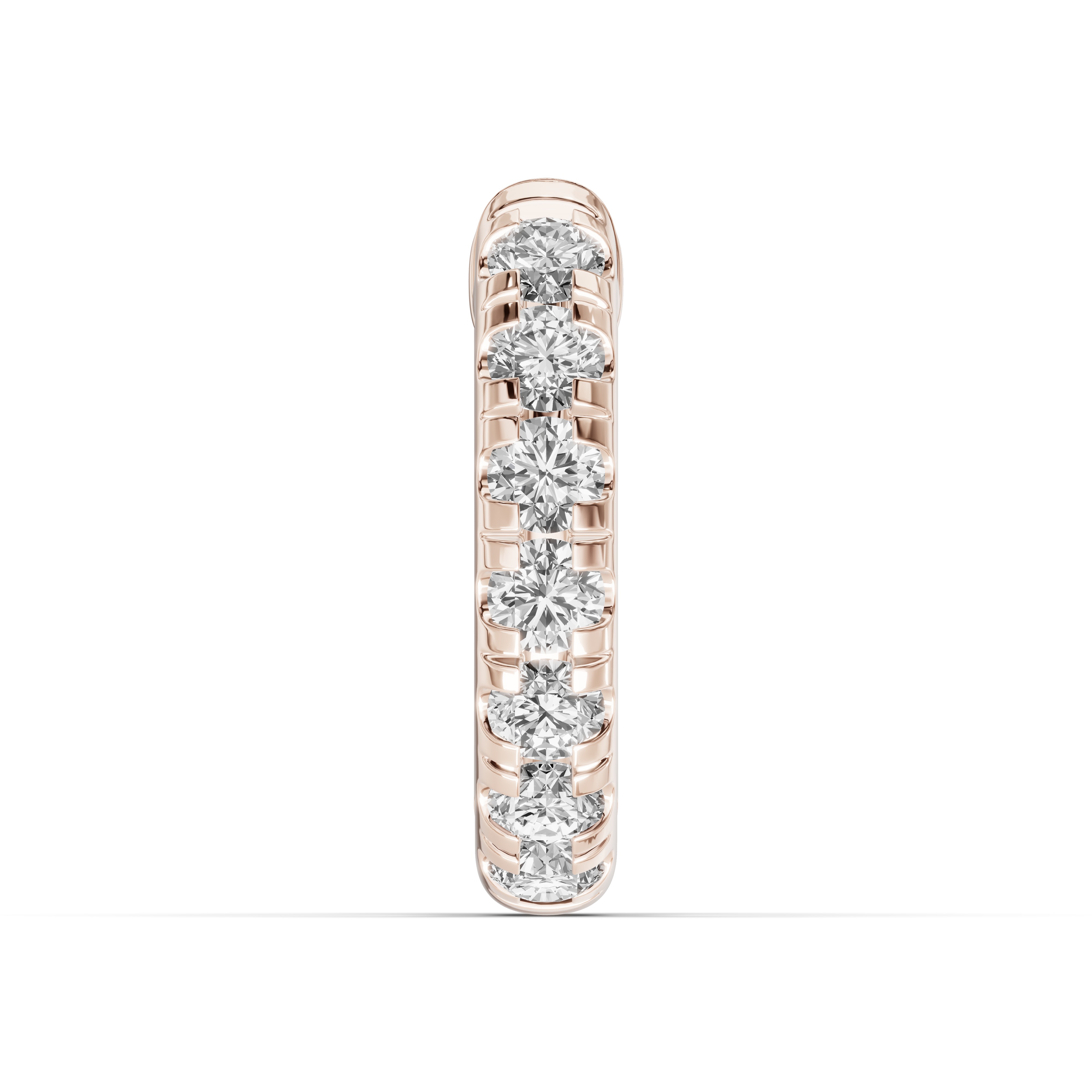 Single Lab Diamond Huggie Earrings (10mm)