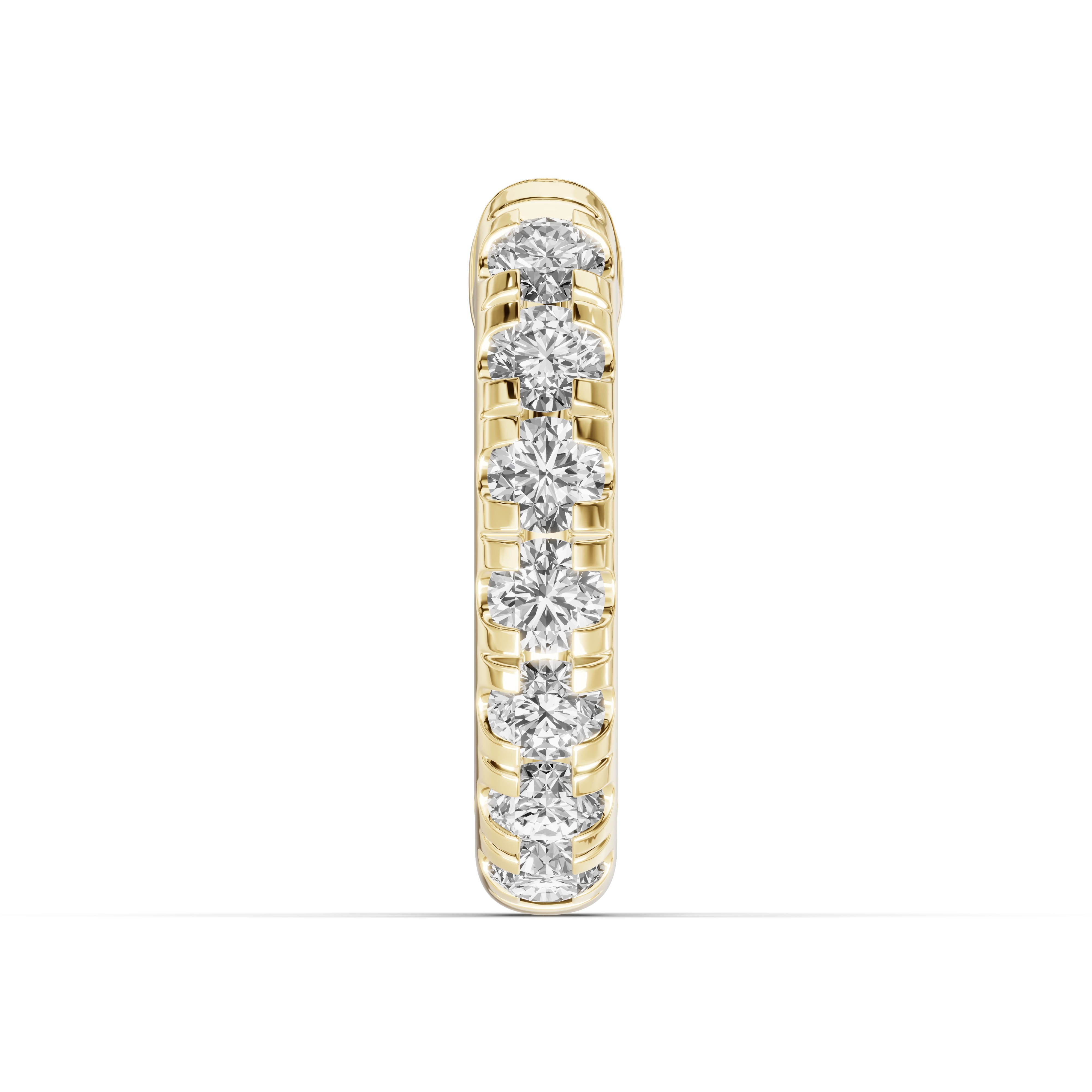 Single Lab Diamond Huggie Earrings (10mm)