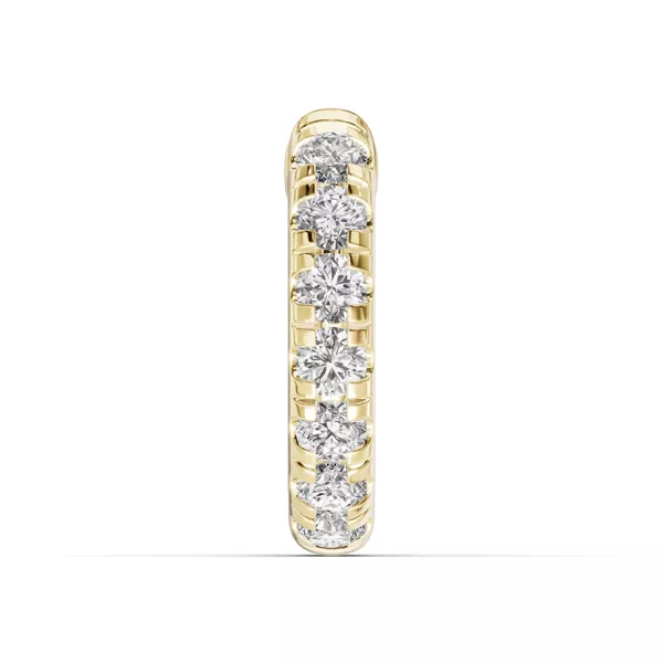 Single Diamond Huggie Earrings (10mm)