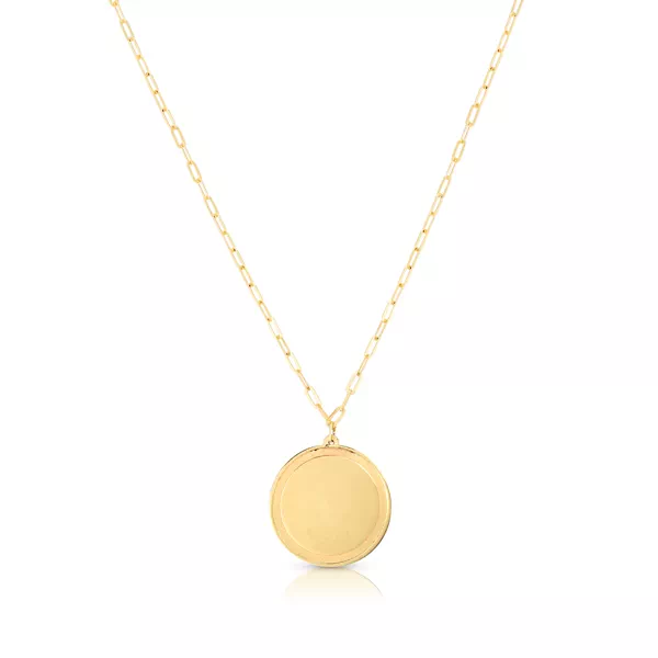 Round Medallion Gold Necklace