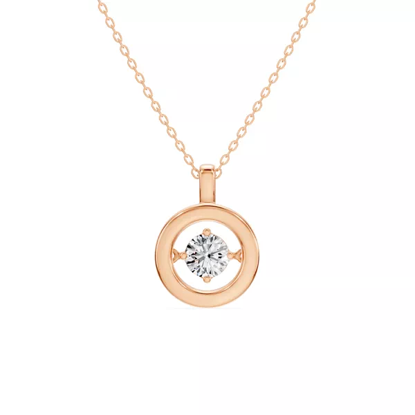 Evermotion Round Lab Diamond Pendant (0.50 ct.)