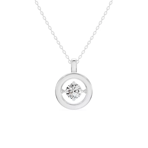 Evermotion Round Lab Diamond Pendant (0.50 ct.)