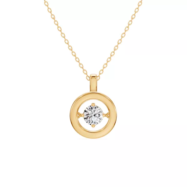 Evermotion Round Lab Diamond Pendant (0.50 ct.)